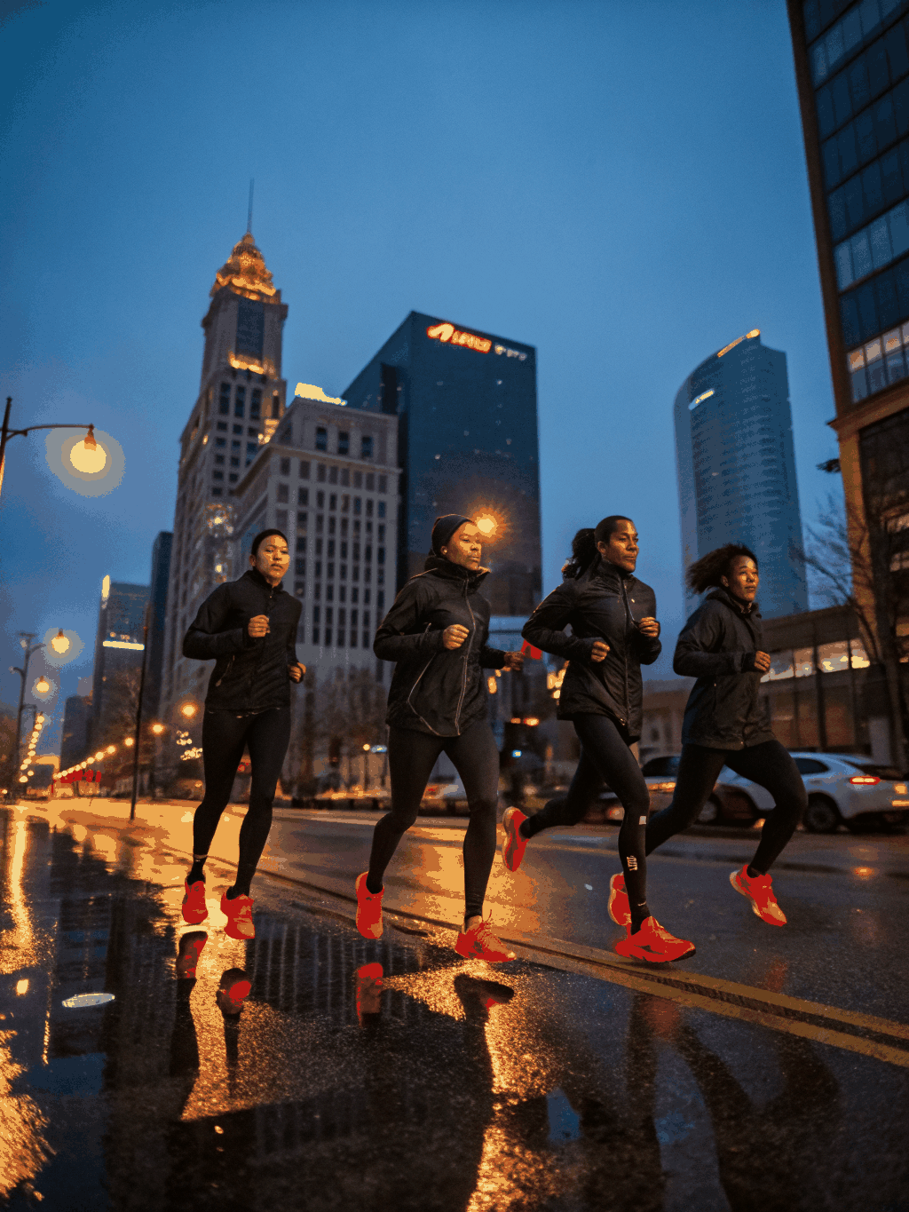 Pacing group running in formation