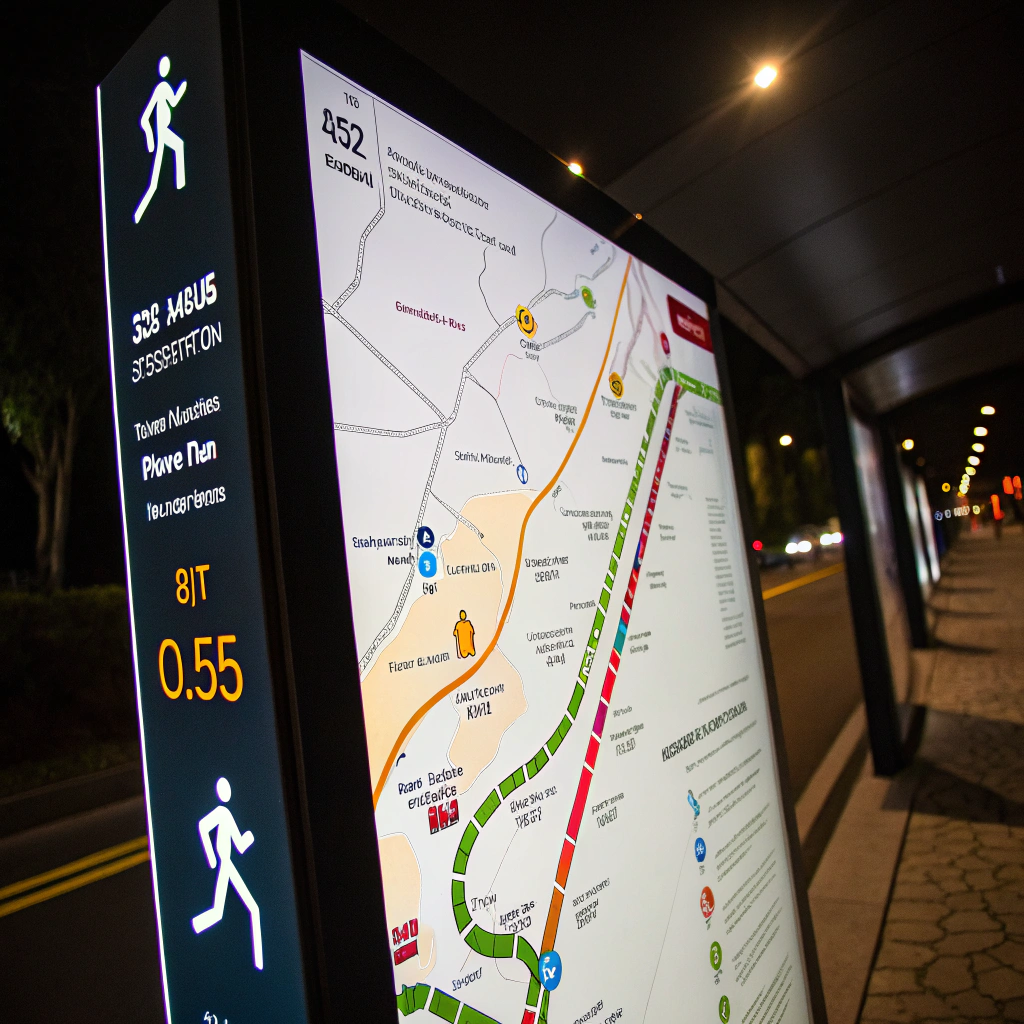 Weekly route map display